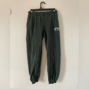 Green Brandy Melville Georgetown Athletic Department sweatpants